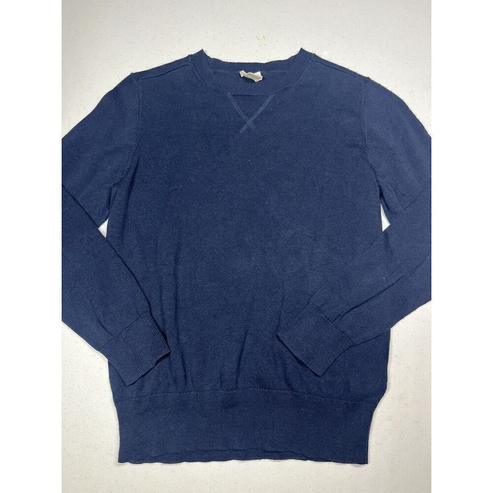 Crewcuts 100% Cotton Navy Blue Crewneck Sweater Size Large